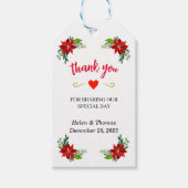 ポインセチアフローラ結婚ブーケ ギフトタグ (正面)