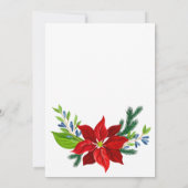 ポインセチアフローラ結婚ブーケ 招待状 (裏面)
