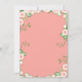 ポインセチアフローラ金ゴールドグリッターピンククリスマス 招待状 (裏面)