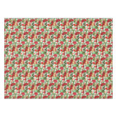 ポインセチアフローラ金ゴールドベルズクリスマス テーブルクロス (正面(横))