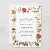 ポインセチアフローラ3フォトコラージクリスマス シーズンカード (裏面)