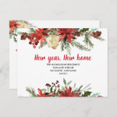 ポインセチアフローラ|新しいホーム|移動しました 案内ポストカード (正面/裏面)