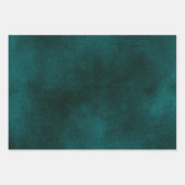 ポインセチアブルゴーニュとティール(緑がかった色)ウィンターホリデーフローラ ラッピングペーパーシート (正面2)