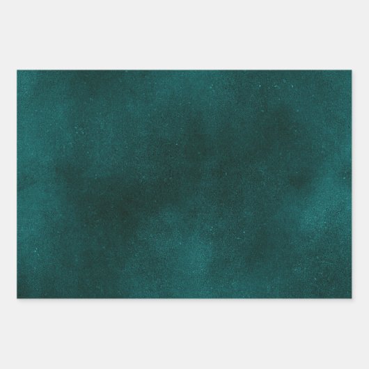 ポインセチアブルゴーニュとティール（緑がかった色）ウィンターホリデーフローラ ラッピングペーパーシート (正面2)