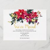 ポインセチアベリーズウェヴムーヴェホリデーカード 箔シーズンカード (正面)