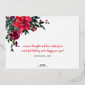 ポインセチアベリーズウェヴムーヴェホリデーカード 箔シーズンカード (裏面)