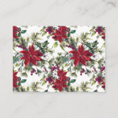 ポインセチアホリーブライダルシャワーディスプレイシャワー エンクロージャーカード (裏面)