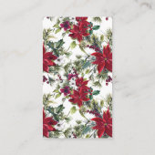 ポインセチアホリーベビーシャワーおむつラッフルチケット エンクロージャーカード (裏面)