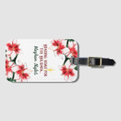 ポインセチアホームフォーザホリデーズクリスマス ラゲッジタグ (正面横)