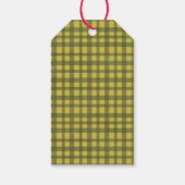 ポインセチアミニマルグリーンジンガムのメリークリスマス ギフトタグ (裏面)