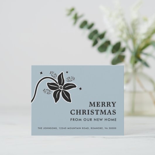 ポインセチアメリークリスマスニューホーム 案内ポストカード (スタンド正面)