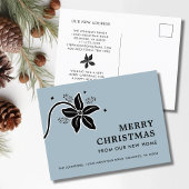 ポインセチアメリークリスマスニューホーム 案内ポストカード