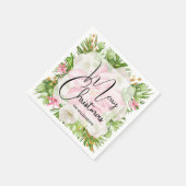 ポインセチアメリークリスマスパーティー スタンダードカクテルナプキン (角)