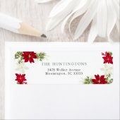 ポインセチアモダン差出人住所 ラベル (インサイチュ)