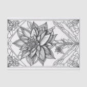 ポインセチアユニーククリスマスラインスケッチアートワーク 薄葉紙 (正面)