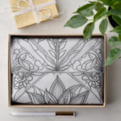 ポインセチアユニーククリスマスラインスケッチアートワーク 薄葉紙 (ギフト)