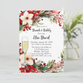 ポインセチアリースクリスマスブランチ&バブリー 招待状 (スタンド正面)