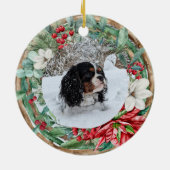 ポインセチアリースモノグラムオーナメント セラミックオーナメント (裏面)