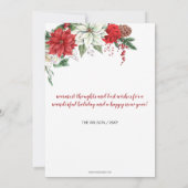 ポインセチアリース引っ越しましたホリデーアナウンス (裏面)