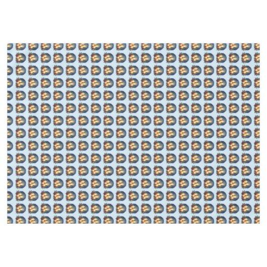 ポインセチア付きクリスマスキャンドルグロー テーブルクロス (正面(横))