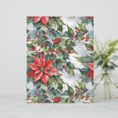 ポインセチア付きクリスマス&ウィンターホリー (スタンド正面)