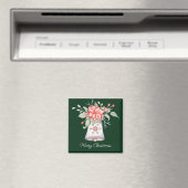 ポインセチア付きパステルクリスマスベル マグネット (インサイチュ (食洗機))