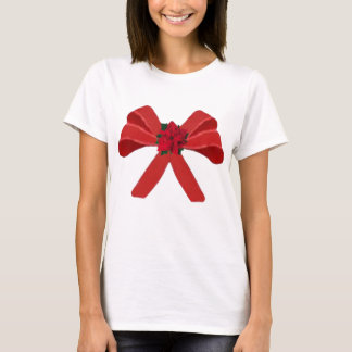 ポインセチア付きRED BOW Tシャツ