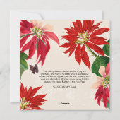 ポインセチア企業のビジネスQRコードクリスマス シーズンカード (裏面)