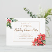 ポインセチア企業のフラワークリスマスパーティー 招待状 (スタンド正面)