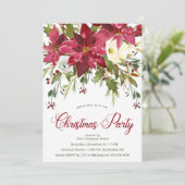 ポインセチア会社のクリスマスパーティー 招待状 (スタンド正面)