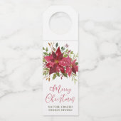 ポインセチア会社のクリスマス ボトルネックタグ (正面)