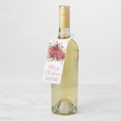 ポインセチア会社のクリスマス ボトルネックタグ (アングル)