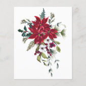 ポインセチア冬のクリスマスフローラフレーム予算 チラシ (裏面)