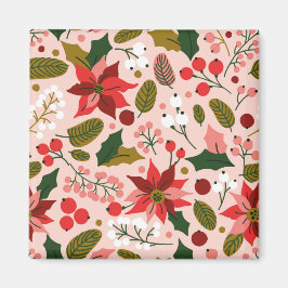 ポインセチア冬のホリデーマグネット マグネット