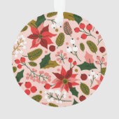ポインセチア冬の休日オーナメント オーナメント (裏面)