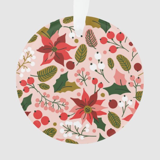 ポインセチア冬の休日オーナメント オーナメント (正面)