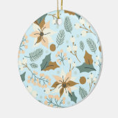 ポインセチア冬の休日オーナメント セラミックオーナメント (左)