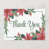 ポインセチア冬の結婚クリスマス ポストカード (正面)