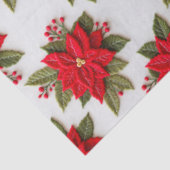 ポインセチア刺繍クリスマス休日のフェルト 薄葉紙 (詳細)