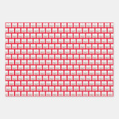 ポインセチア及びホリーベリー包装紙シート ラッピングペーパーシート (正面2)