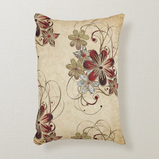 ポインセチア宝石クリスマスアクセントピロー アクセントクッション (正面(垂直))