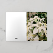 ポインセチア折り畳みホイルホリデーカードNo: 1 箔シーズンカード (外側レイダウン)