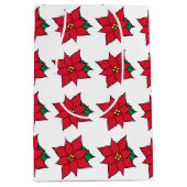 ポインセチア抱き枕 ミディアムペーパーバッグ (正面)