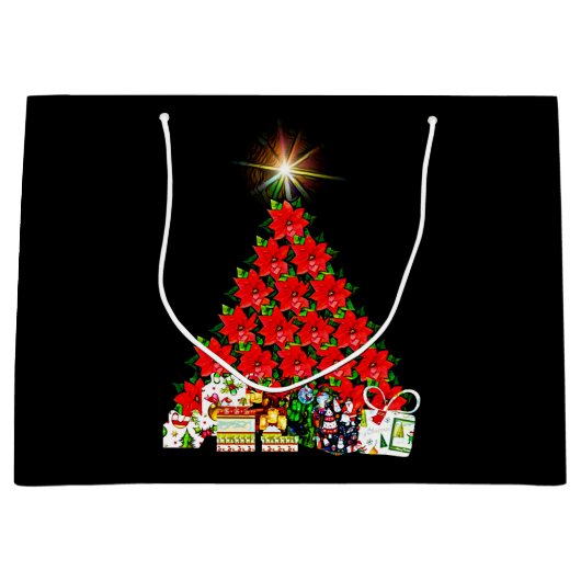 ポインセチア抱き枕 ラージペーパーバッグ (正面)