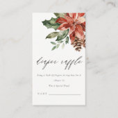 ポインセチア松コーンおむつラッフルベビーシャワー エンクロージャーカード (正面)