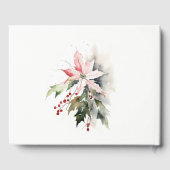 ポインセチア果実の葉の水の色結婚の ゲストブック (裏面)