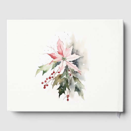 ポインセチア果実の葉の水の色結婚の ゲストブック (裏面)