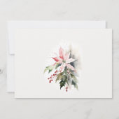 ポインセチア果実の葉の水の色結婚の セーブザデート (裏面)