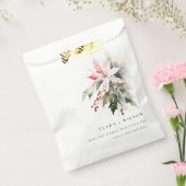 ポインセチア果実の葉の水の色結婚の フェイバーバッグ (封をした状態)