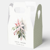 ポインセチア果実の葉の水の色結婚の フェイバーボックス (オープン)